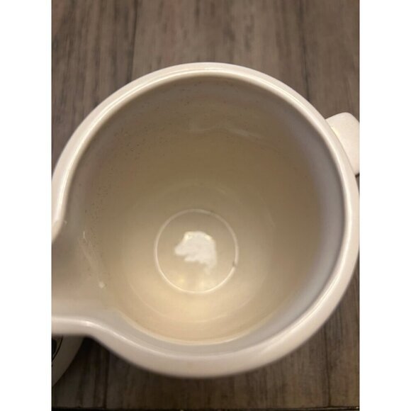 Vintage Thompson Pottery Ceramic Creamer & Sugar Bowl Set Birdhouse Design - Picture 6 of 10